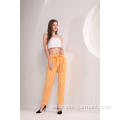 Women's Yellow Striped Ankle Pants